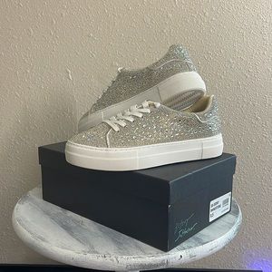 Betsey Johnson rhinestone sneakers